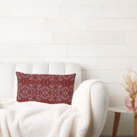 Mazipoodles Neuro Art Maroon Lumbar Pillow