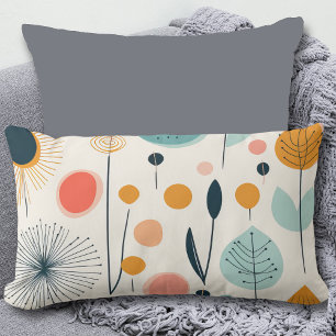 Cojín Lumbar MCM Retro Patrón Botánico Lumbar Pillow