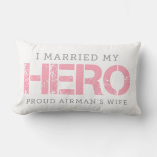 Cojín Lumbar Me casé con mi héroe - la esposa de Airman