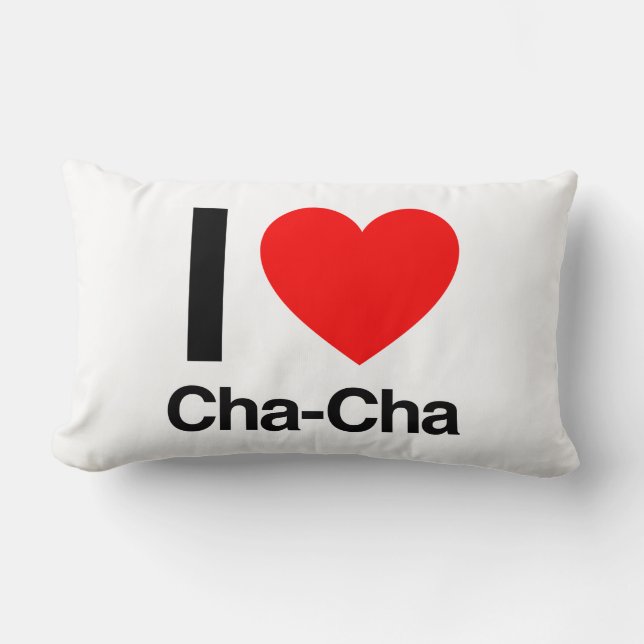 Cojín Lumbar me encanta cha-cha (Anverso)