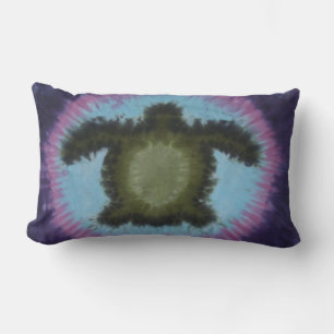 Cojín Lumbar Me encantan las tortugas Tie Dye Pillow