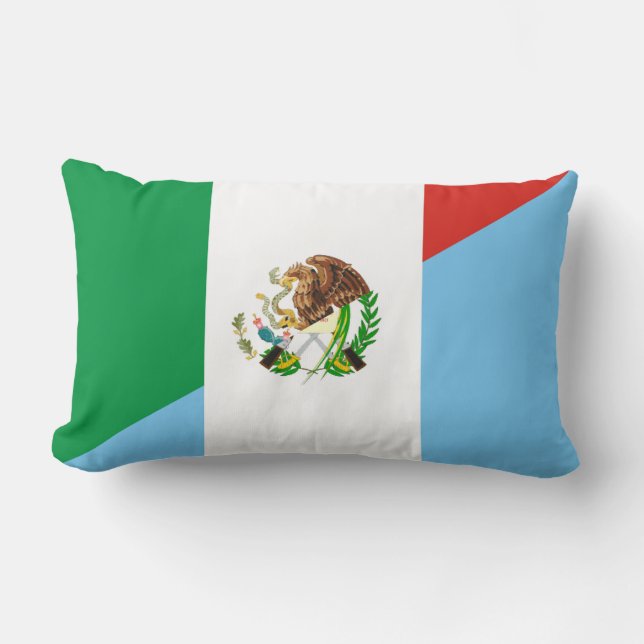 Cojín Lumbar medio símbolo del país de la bandera de México (Anverso)