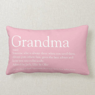 Cojín Lumbar Mejor Abuela del Mundo, Definición de Abuela Rosa