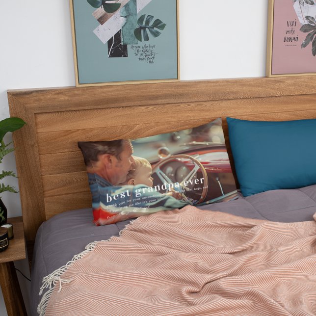 Cojín Lumbar Mejor abuelo jamás | Oferta y regalo fotográfico (Subido por el creador)