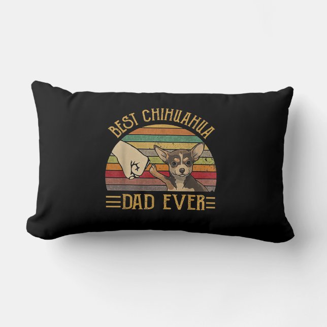 Cojín Lumbar mejor chihuahua dad    eversunset (Anverso)