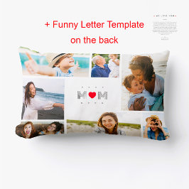 Cojín Lumbar Mejor foto de mamá siempre graciosa Día de la Madr