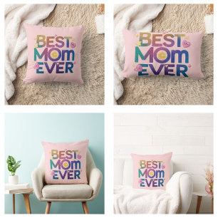 Cojín Lumbar Mejor Madre Corazón y Flores