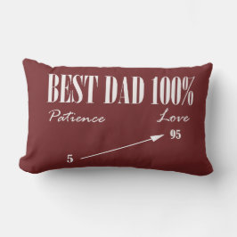 Cojín Lumbar Mejor Papá 100% Ama Paciencia Funky Padre Cushion