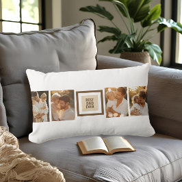 Cojín Lumbar Mejor Papá Nunca | Foto personalizado del Día del 