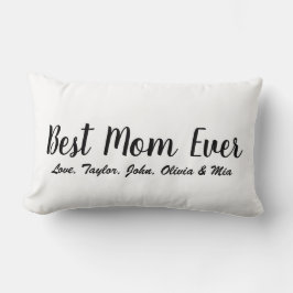 Cojín Lumbar Mejor texto personalizado de escritura en blanco n