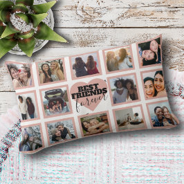 Cojín Lumbar Mejores amigos para siempre 14 Collage de fotos Be