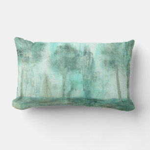 Cojín Lumbar Memoria, pintura abstracta del arte de los árboles