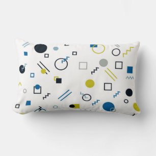 Cojín Lumbar Memphis, arte geométrico moderno, moderno y modern