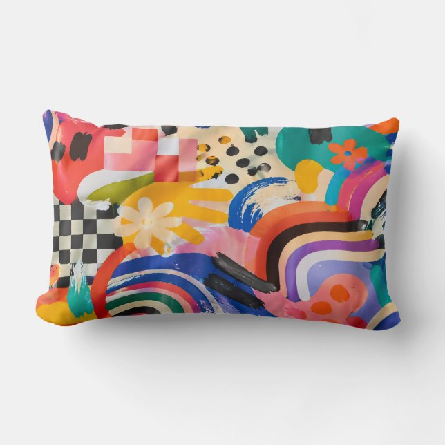 Cojín Lumbar Memphis Pattern Pillow (Anverso)