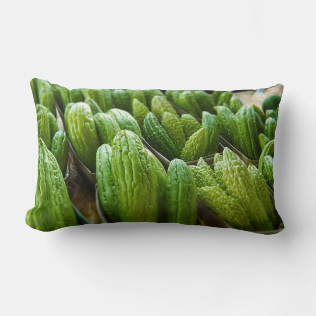 Cojín Lumbar Mercado amargo Kansas City de la ciudad del pepino (Anverso)