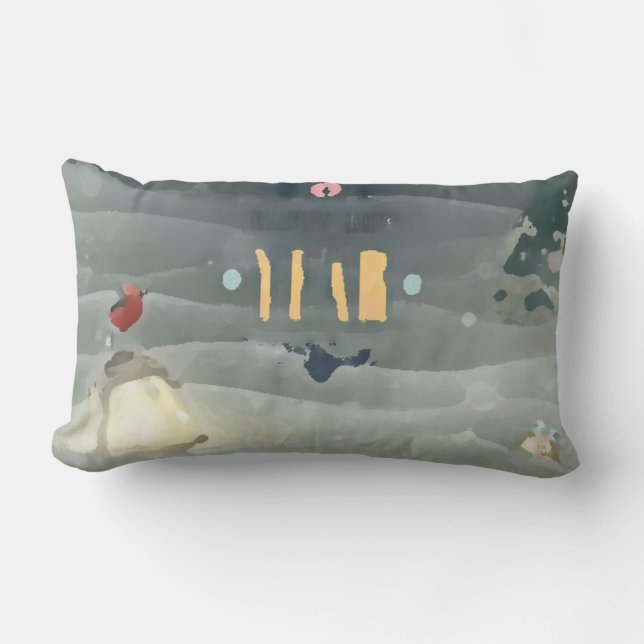Cojín Lumbar Merry Christmas_bird _throw pillow (Anverso)