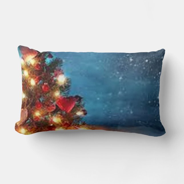 Cojín Lumbar Merry Christmas_throw pillow (Anverso)