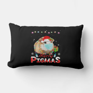 Cojín Lumbar Merry Pigmas Face Mask Graciosos Navidades de Cerd