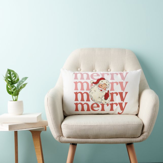 Cojín Lumbar Merry santa navidades (Silla)