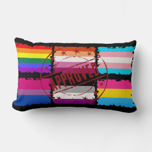 Cojín Lumbar Mes del orgullo LGBTQ tira banderas