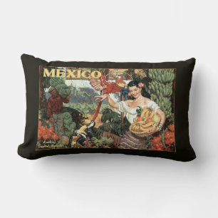 Cojín Lumbar México vintage viajar pillow