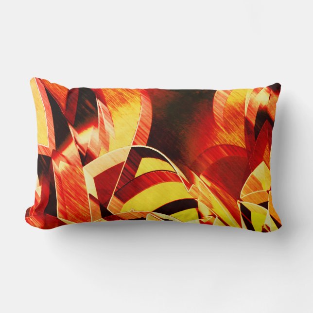 Cojín Lumbar Mezcla amarillenta con rojo oscuro, fuerte y estra (Anverso)