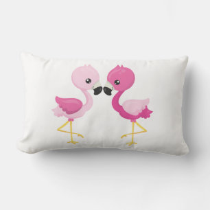 Cojín Lumbar Mi bebé flamencos rosados