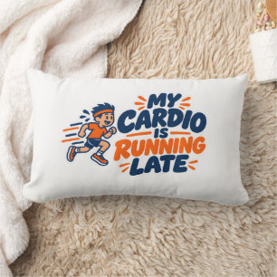 Cojín Lumbar Mi Cardio Llega Tarde Divertida Cita de Correr