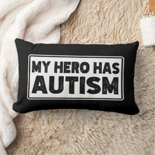 Cojín Lumbar Mi héroe tiene conciencia del autismo Cumpleaños a