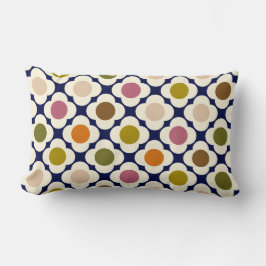 Cojín Lumbar Mid Century Modern | Retro Pop Flower Mosaic