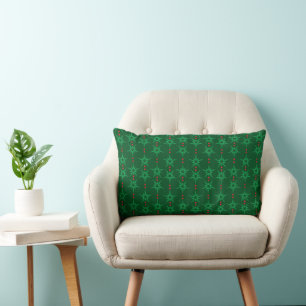 Cojín Lumbar Mid Mod Garland Green Lumbar Pillow