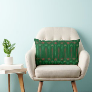 Cojín Lumbar Mid Mod Icicles Pillow Lumbar Verde