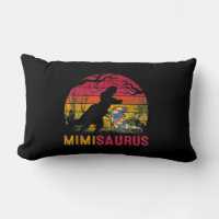 Mimi Saurus Rex Autism Awareness Funny Dinosaur T-