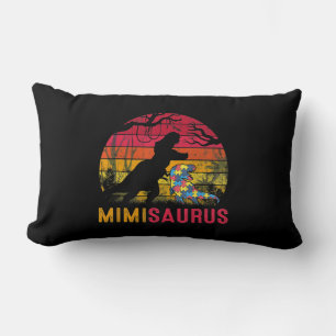 Cojín Lumbar Mimi Saurus Rex Autism Awareness Funny Dinosaur T-