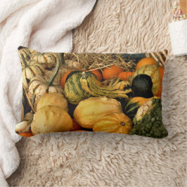 Cojín Lumbar Mini Calabazas Y Fotografía De Caída De Gourds