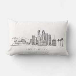 Cojín Lumbar Minimalist Los Angeles Skyline Illustration