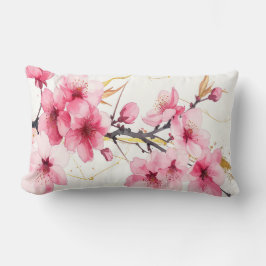 Cojín Lumbar Minimalist Pink Sakura Zen Throw Cushion