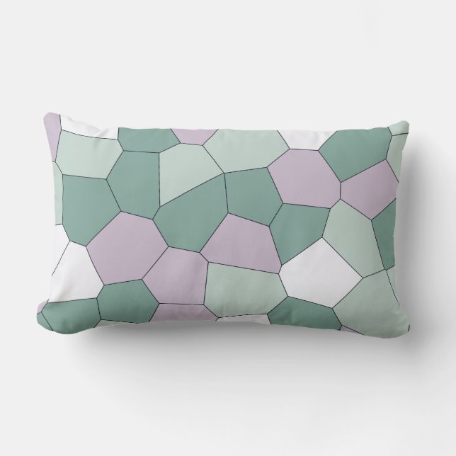 Cojín Lumbar Mint y Lavender (Anverso)