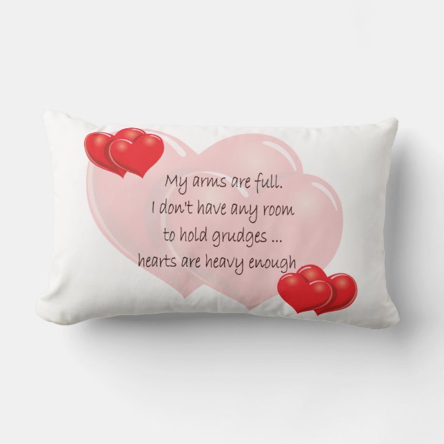 Cojín Lumbar Mis brazos están llenos  (Anverso)