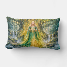 Cojín Lumbar Mistress Beneath the World Tree Enchanted Fantasy