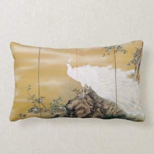 Cojín Lumbar Mochizuki Gyokkei Pavo Blanco