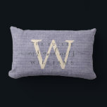 Cojín Lumbar Moda Guión Futuro Sr. Monogram Blue Linen<br><div class="desc">Elegante futuro mr mrs mantener almohada efecto de lino trenzado azul con tu texto en caligrafía de escritura manuscrita de moda no negra. Simplemente agregue su nombre y monograma. Un regalo perfecto para una ducha de novia, un compromiso o un El día de San Valentín. Diseñado exclusivamente para usted por...</div>