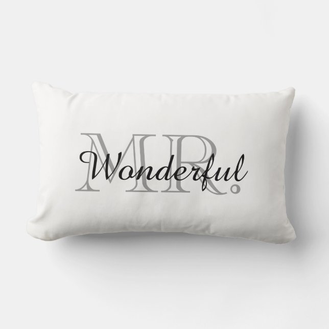COJÍN LUMBAR MODA PILLOW_ " SR. WONDERFUL " (Anverso)