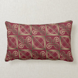 Cojín Lumbar Modelo africano étnico con los simbols de Adinkra