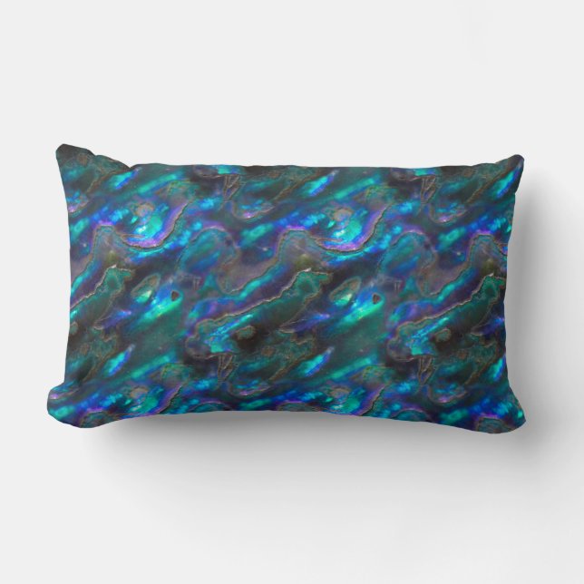 Cojín Lumbar Modelo azul de la foto de la textura nacarada (Anverso)