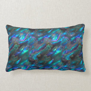 Cojín Lumbar Modelo azul de la foto de la textura nacarada