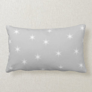 Cojín Lumbar Modelo de estrella blanco y gris claro