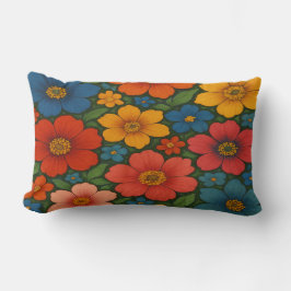 Cojín Lumbar Modelo de Flor Silvestre Brillante
