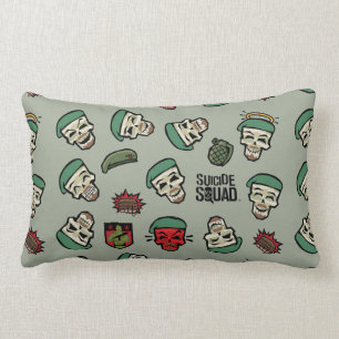 Cojín Lumbar Modelo de la emoji de la bandera del pelotón el  