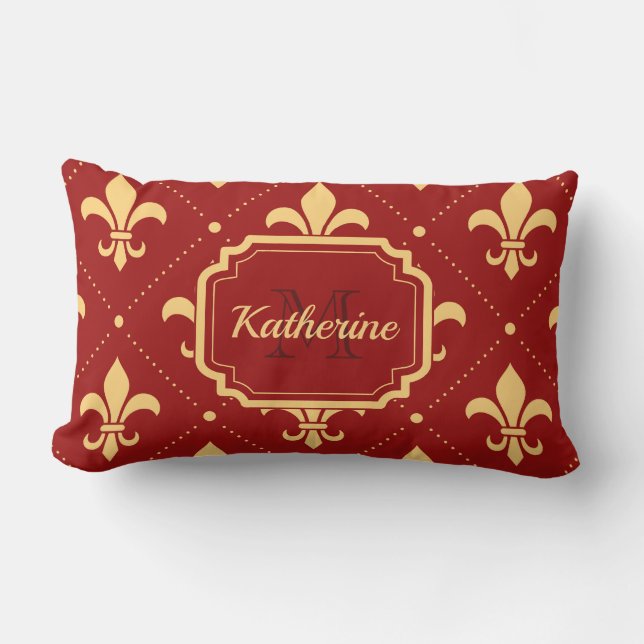 Cojín Lumbar Modelo de la flor de lis (Anverso)